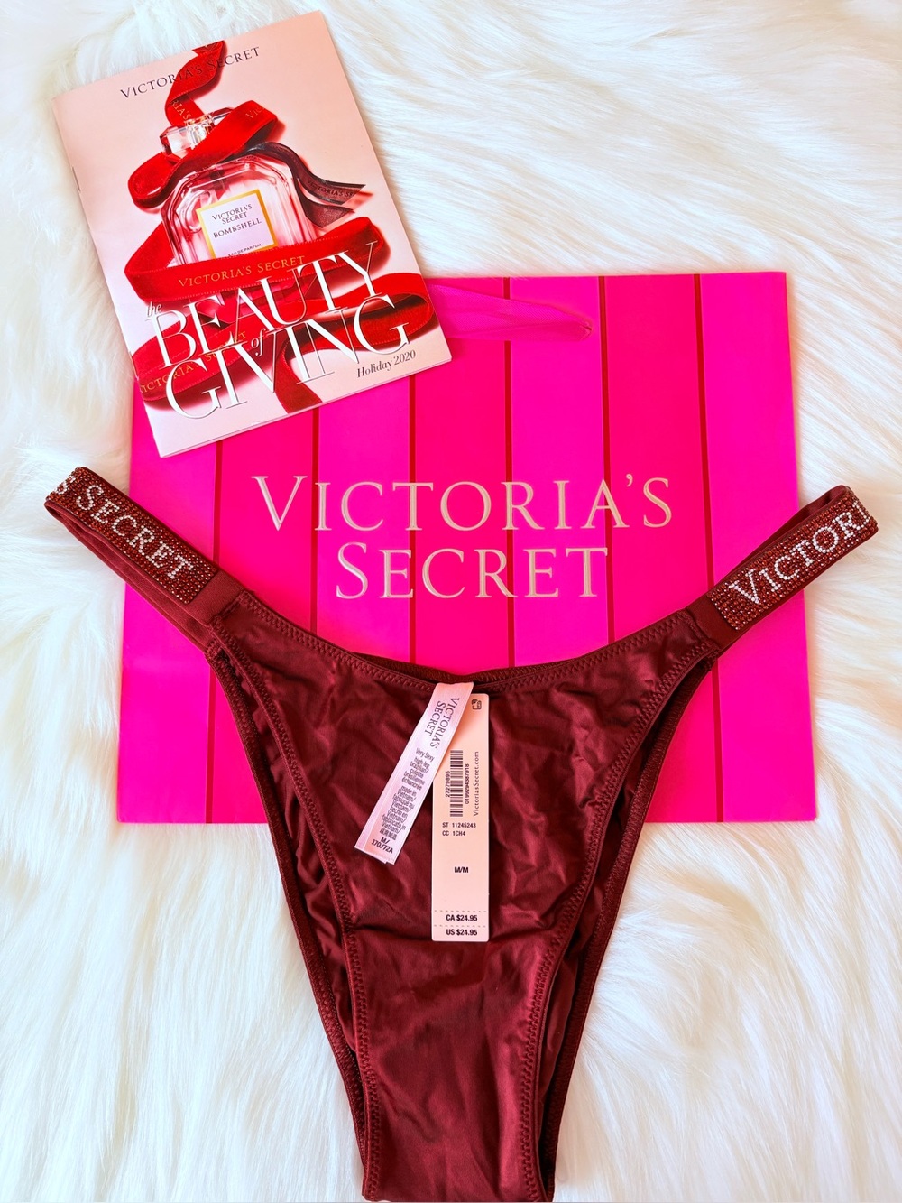 🩷🩷Victoria’s secret logo shine strap panty (M)🩷🩷